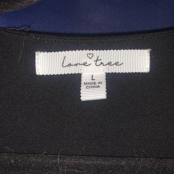 Love Tree Black Long Sleeve Bodysuit Size Large - Picture 4 of 4